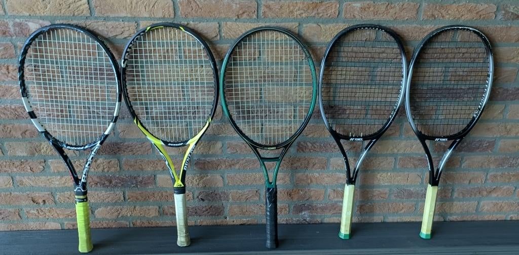 5 rackets (babolat, dunlop, yonex), Gebruikt, Racket, Ophalen, L2