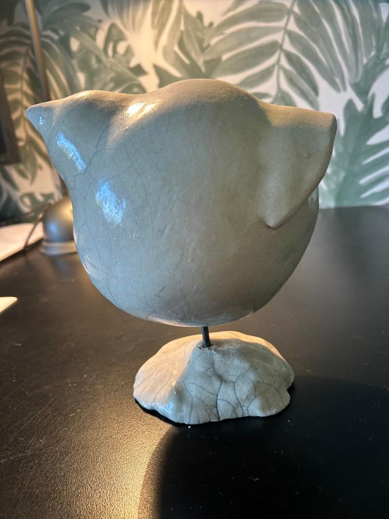 Keramieken raku kip of vogel, Ophalen of Verzenden, Gebruikt, Dier