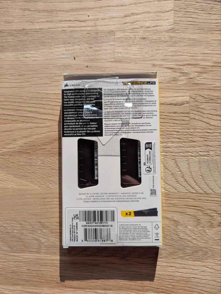 Corsair Vengeance LPX 32GB (2x16GB) 3600MHz RAM, Computers en Software, RAM geheugen, 32 GB, DDR4, Ophalen of Verzenden, Zo goed als nieuw