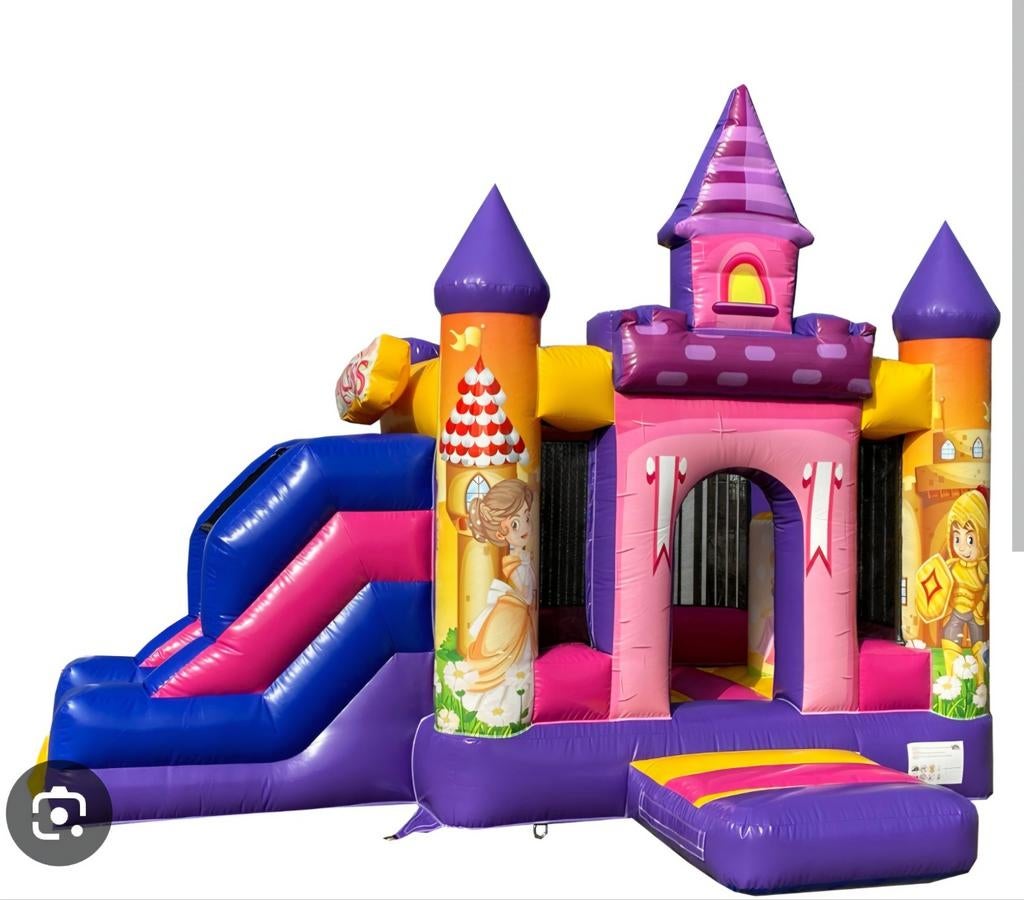 Springkussen prinses met glijbaan, Ophalen of Verzenden