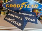 Vintage Goodyear Grand Prix-S Bandenborden - Set van 2, Verzamelen, Merken en Reclamevoorwerpen, Ophalen of Verzenden, Gebruikt