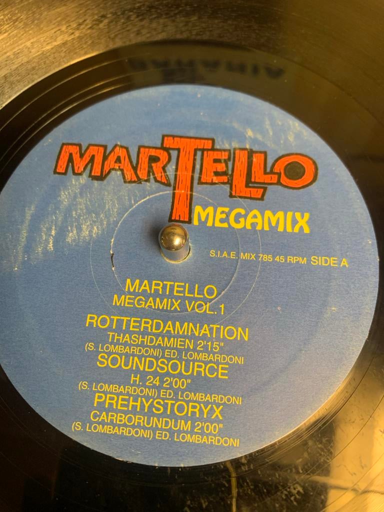 Martello Megamix Vol. 1 Vinyl - Zeldzame Dance Megamix, Ophalen of Verzenden, 1990 - 1999, Gebruikt, 12 inch