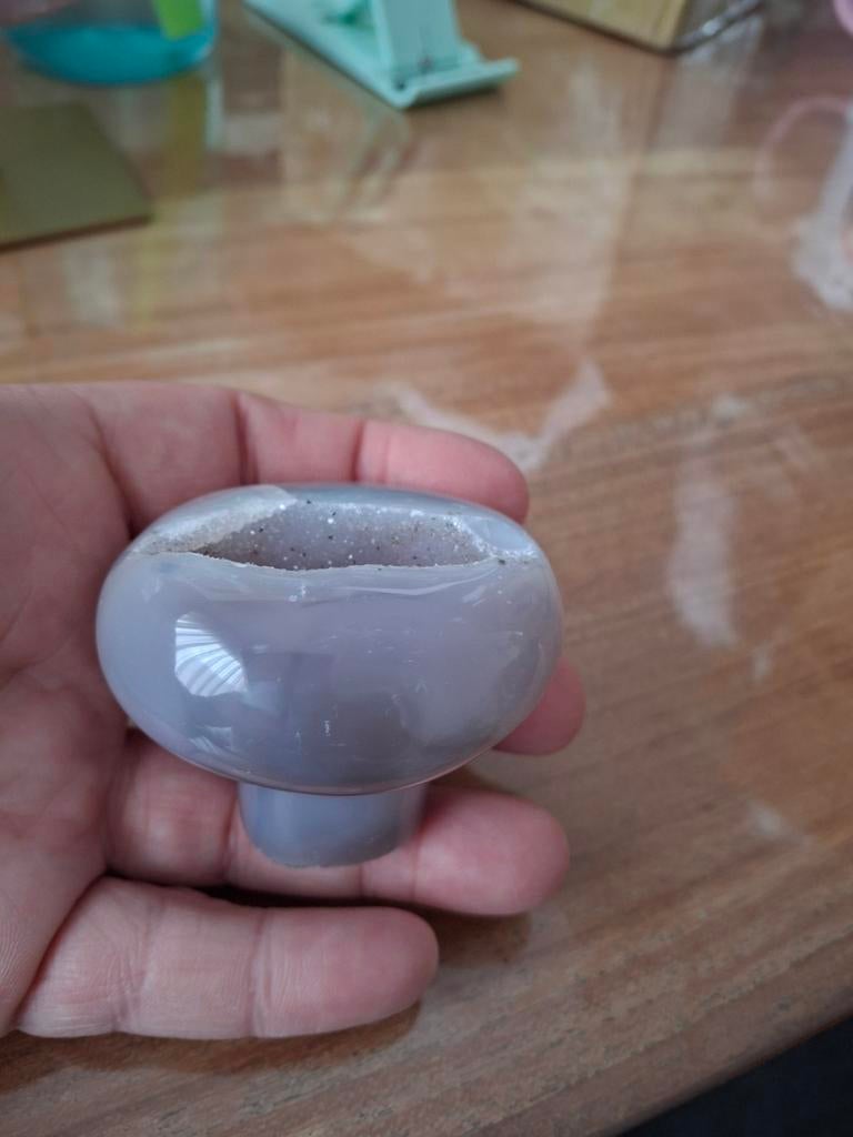 Agaat Paddestoel Geode - Decoratief Kristal, Verzamelen, Mineralen en Fossielen, Ophalen of Verzenden