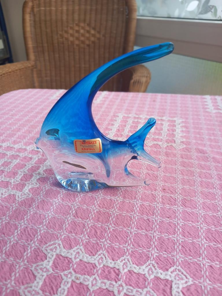 mooie joska  kristallen vis  uit duitsland 1965, Antiek en Kunst, Ophalen of Verzenden