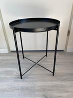 Zwart metalen bijzettafel - Ikea, Huis en Inrichting, Tafels | Bijzettafels, Ophalen, Nieuw, Rond, Metaal of Aluminium
