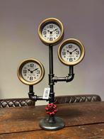 Nieuwe klok met 3 tijdzones - New York, Londen, Parijs, Ophalen of Verzenden, Nieuw, Analoog, Wekker of Tafelklok