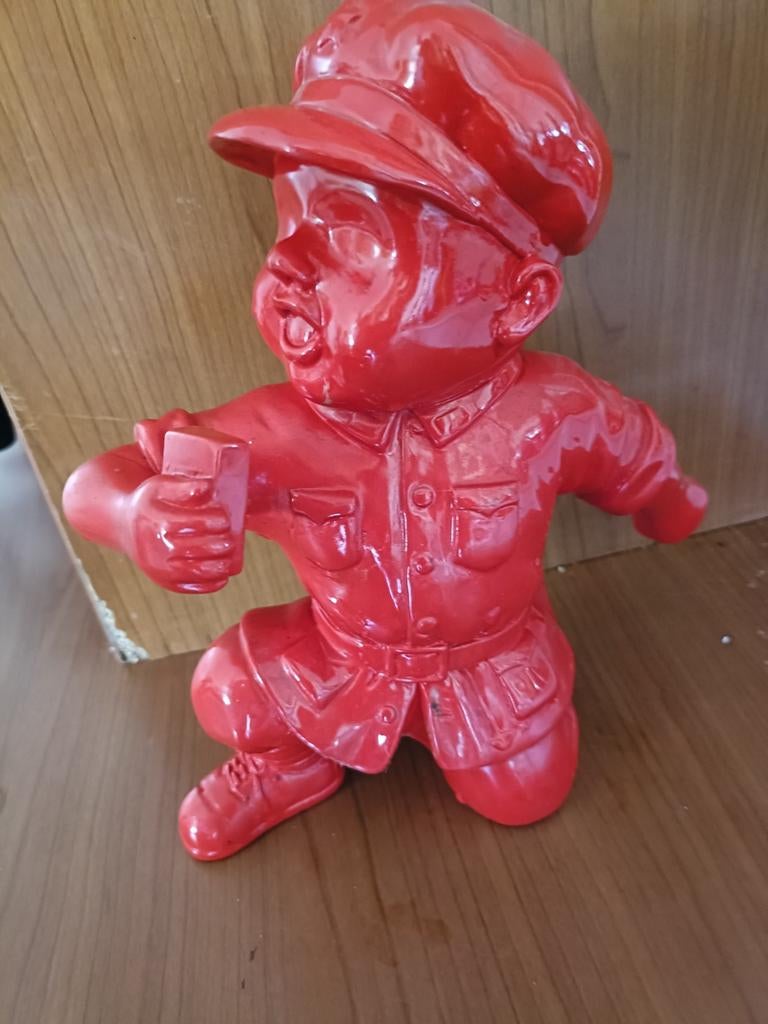 Vintage Rode Chinese Beeldjes - Set van 3, Ophalen