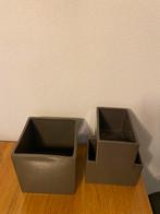 3 stuks bloempotten accu bak, Ophalen, Gebruikt, Rond, Aardewerk