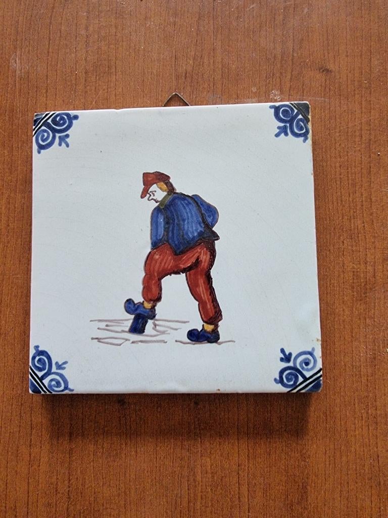 Ambachtelijk Makkumer Tegeltje - Prima Staat, Ophalen of Verzenden