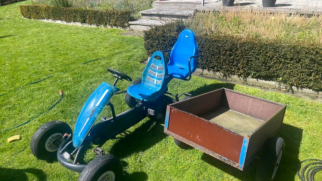 Berg skelter (blauw)+trailer, Ophalen, Gebruikt, Berg