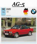 Ag5 autokaart bmw 320i ( 1982 )  ---- afmeting 14 cm x 14 cm, Ophalen of Verzenden, Zo goed als nieuw, Auto's