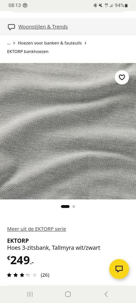 Hoes ektrop tallmyra, Huis en Inrichting, Banken | Sofa's en Chaises Longues, Ophalen of Verzenden, Zo goed als nieuw, Driepersoons