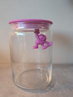 Leuke glazen pot met deksel Alessi roze, Ophalen of Verzenden, Gebruikt