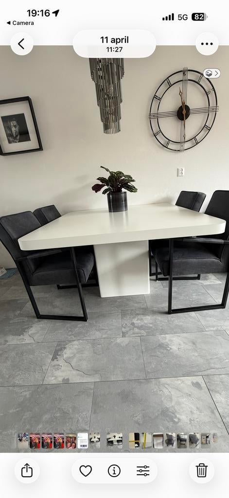 Witte eethoek, Huis en Inrichting, Complete inboedels, Ophalen