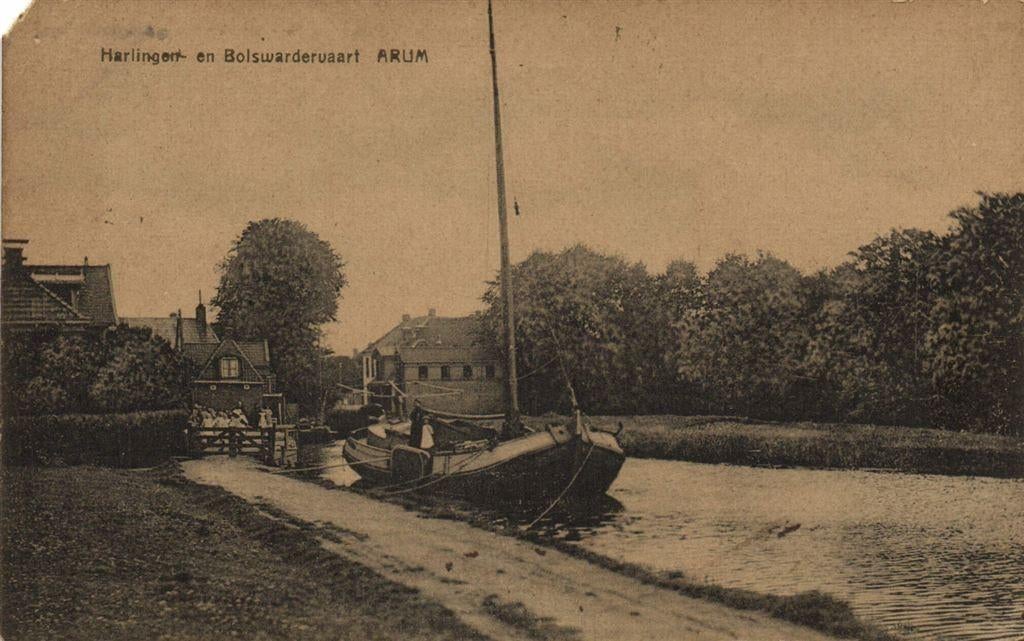 Harlingen- en Bolswardervaart - Arum - B-keus - ongelopen, Ophalen of Verzenden, Voor 1920, Ongelopen, Friesland