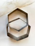 Professionele 6 hoekige/hexagoon taartring 19 cm 1 voor €5,-, Ophalen of Verzenden, Gebruikt, Taarten, Bakvorm