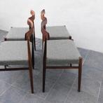 Vintage rosewood dining chairs eetkamerstoelen, Ophalen, Blauw, Vintage, Zo goed als nieuw