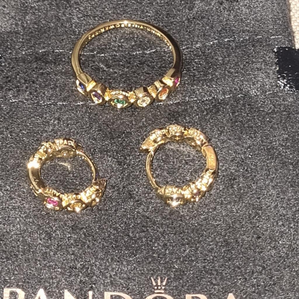 Marvel Infinity Stones Oorbellen & Ring Maat 7, Overige materialen, Hangers, Nieuw, Ophalen of Verzenden