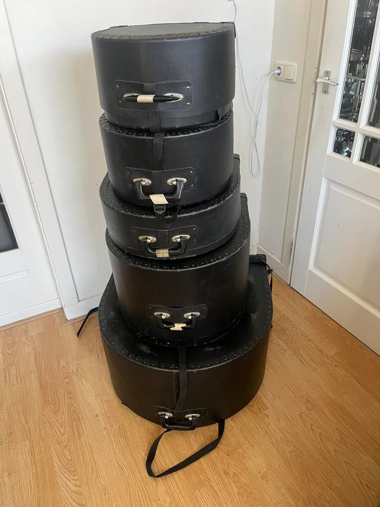5 delige drums kofferset, Ophalen of Verzenden, Gebruikt, Drums of Percussie