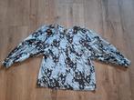 Linnen blouse licht blauw met print Kaffe Curve, Ophalen of Verzenden