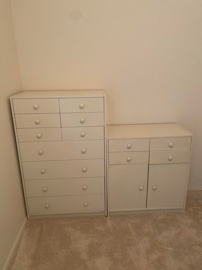 2 Ladekasten met soepel lopende laden, Huis en Inrichting, Ophalen, Gebruikt, 5 laden of meer, 100 tot 150 cm