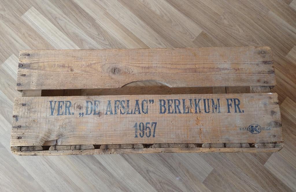 kratje groentekist veilingkistje afslag Berlikum 1957, Ophalen, 40 tot 60 cm, 50 tot 75 cm, Zo goed als nieuw