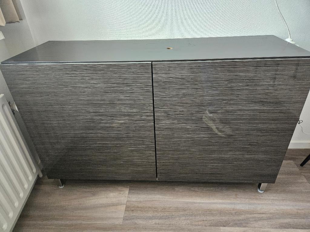 Dressoir bruin, Ophalen, Met plank(en), Gebruikt, 100 tot 150 cm