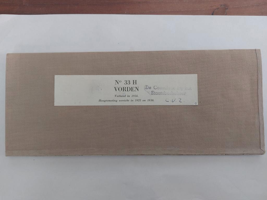 33H Stafkaart op linnen 1957 Voorst Zutphen Hengelo, Ophalen of Verzenden, 1800 tot 2000, Nederland, Departement van Defensie