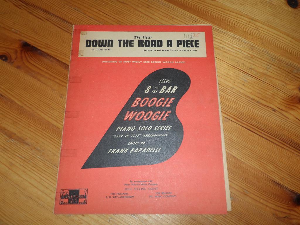 Down the road a piece - don raye / frank paparelli, Gebruikt, Ophalen of Verzenden, Artiest of Componist, Piano