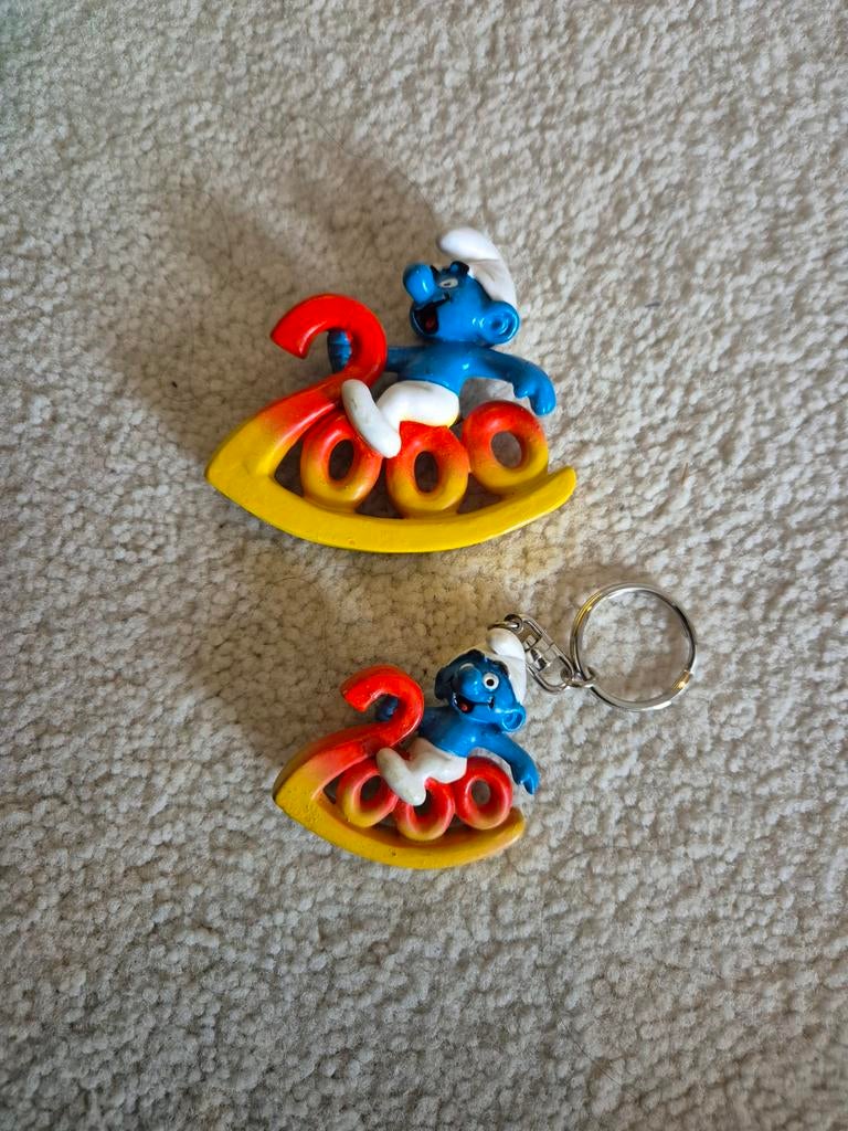 Smurf 2000 sleutelhanger en figuur, Verzamelen, Smurfen, Nieuw, Verschillende Smurfen, Ophalen of Verzenden