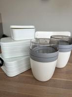 Mepal lunchboxen en lunchpots set - wit/zwart/grijs, Ophalen of Verzenden, Gebruikt