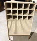 Mangohouten wijnkast wijnrek zandkleur – industrieel – nieuw, Ophalen, Nieuw