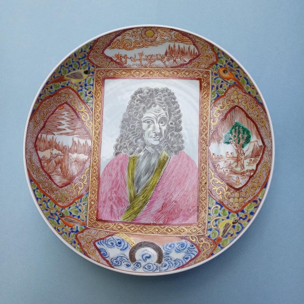 Chinees Chine de commande, Famille Rose bord Willem Deurhof, Ophalen of Verzenden