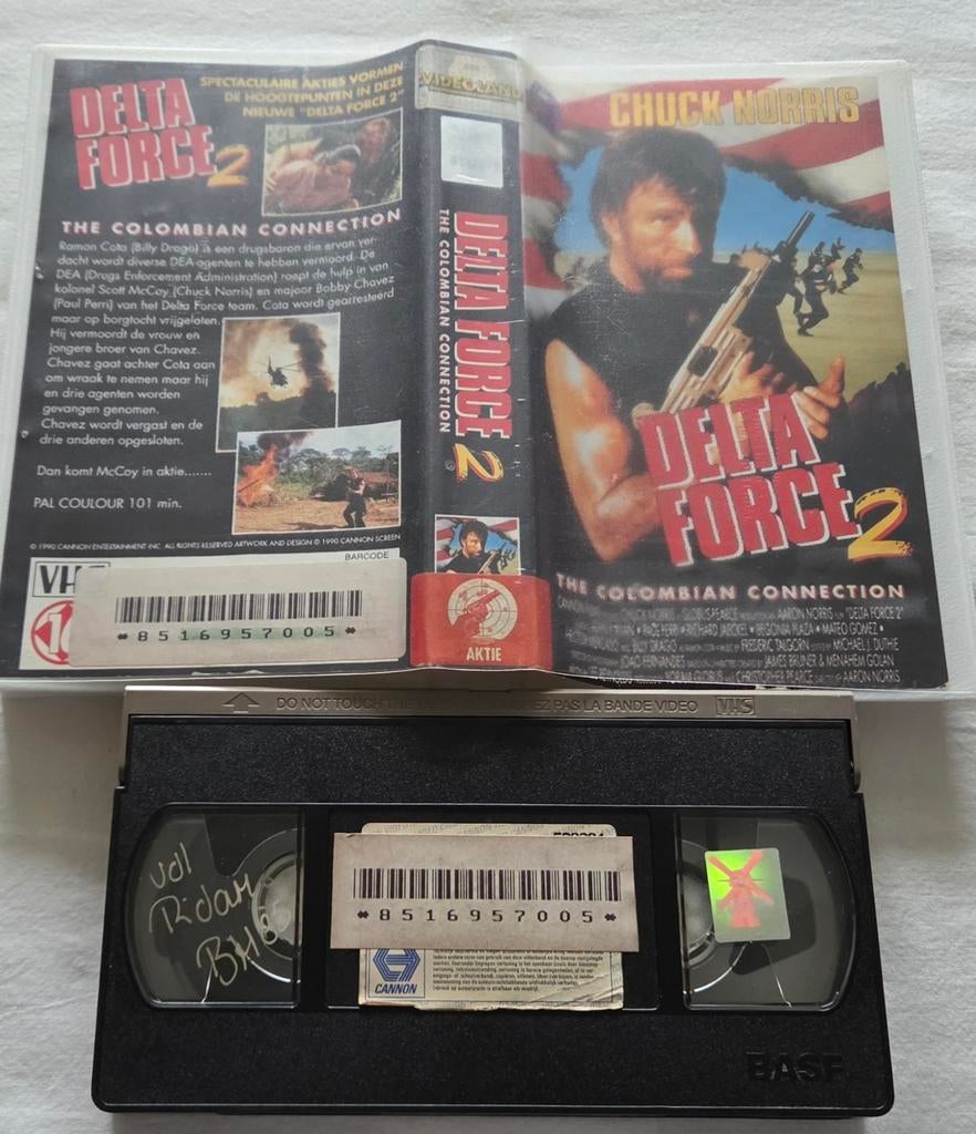 Chuck Norris Delta Force 2 VHS Actie/Oorlog EX-RENTAL, Vanaf 16 jaar, Ophalen of Verzenden, Gebruikt, Actie en Avontuur