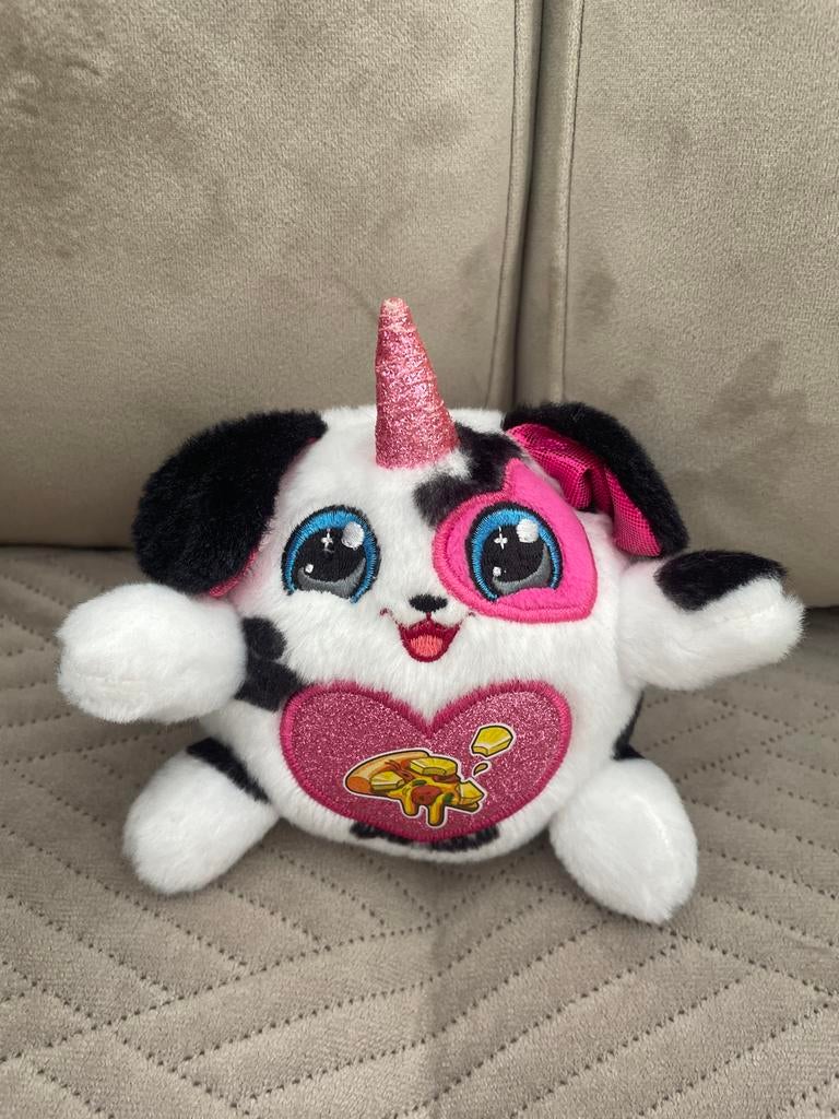 Schattige eenhoorn hond knuffel met pizza hart, Ophalen, Overige merken, Overige karakters, Hond