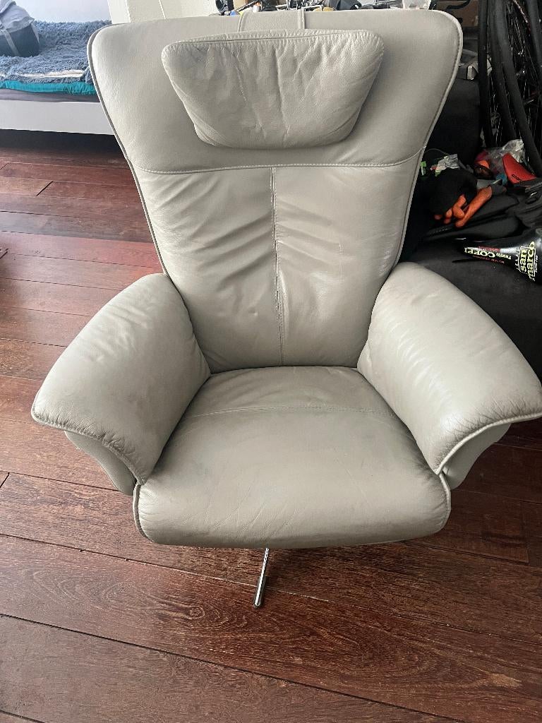 Leren fauteuil Haco wonen, Ophalen, Gebruikt, 50 tot 75 cm, Leer