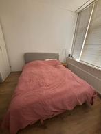 Grijs tweepersoonsbed, Ophalen, Gebruikt, Tweepersoons, 200 cm