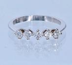 Witgouden Rijring 0.58 Crt Briljant / 18 krt, Ophalen of Verzenden, Zo goed als nieuw, 17 tot 18, Dame