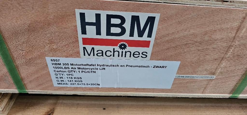HBM 300 Motorheftafel Hydraulisch, Pneumatisch met Klem, Ophalen