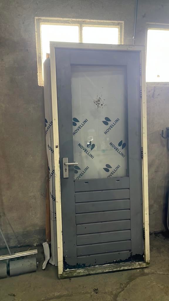 Hardhouten deurkozijn, Doe-het-zelf en Verbouw, Kozijnen en Schuifpuien, Gebruikt, Deurkozijn, 150 tot 225 cm, Inclusief glas