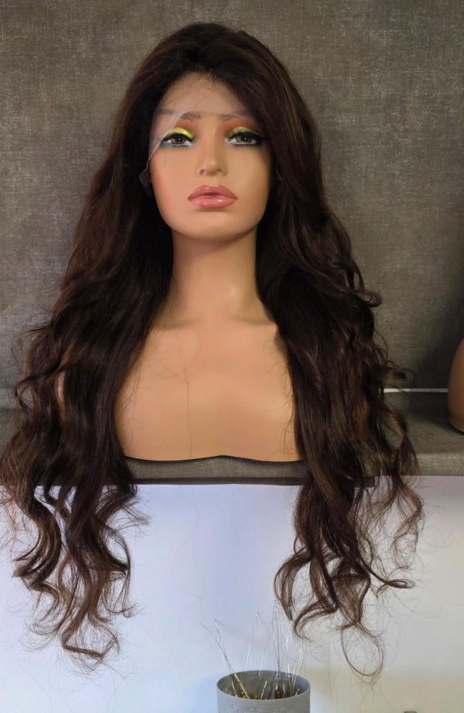 Lace wig echt haar, Sieraden, Tassen en Uiterlijk, Uiterlijk | Haarverzorging, Ophalen of Verzenden, Nieuw, Pruik of Haarverlenging