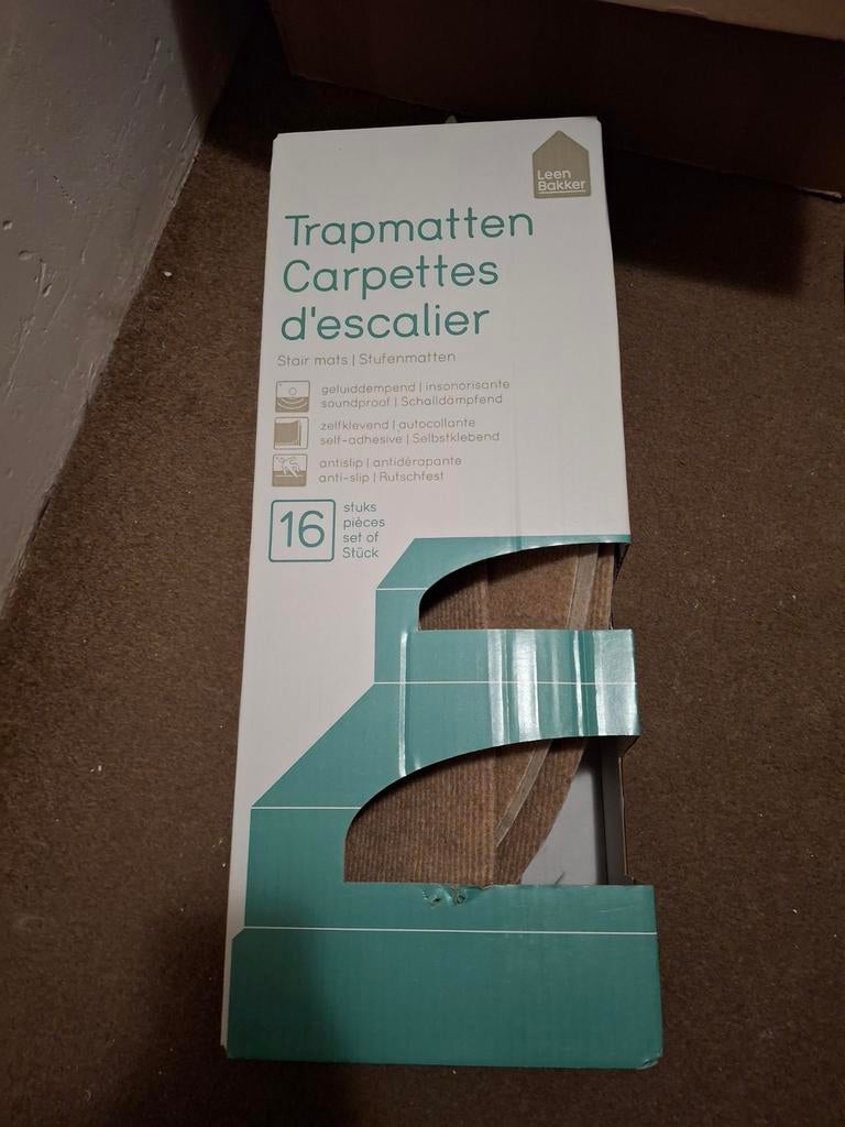 6 stuks overgebleven trapmatten - Leen Bakker, Ophalen, Minder dan 50 cm, Bruin, Nieuw