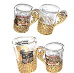 Antieke houders met glas en nog vintage glazen kopjes borden, Ophalen of Verzenden