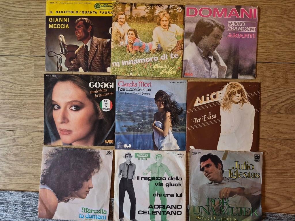 117 vinylsingles Italiaans-Spaans en Franstalig, Cd's en Dvd's, Vinyl Singles, Ophalen of Verzenden, Gebruikt, 7 inch, Single