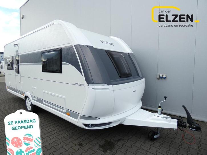Hobby De Luxe 540 UL OP=OP AKTIE, Caravans en Kamperen, Caravans, Bedrijf, tot en met 4, 1250 - 1500 kg, Rondzit, Hobby, 2 aparte bedden