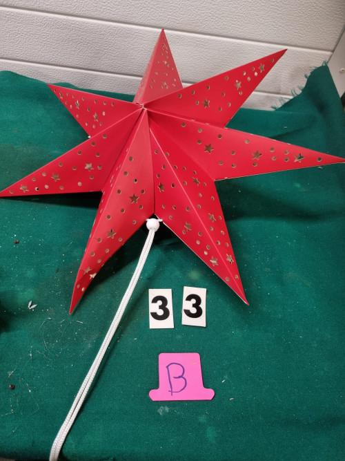 ster papier groot rood [b33], Diversen, Kerst, Ophalen of Verzenden, 'T Olde Gre-j, Info@toldegrej.nl, Endepoelstraat 20f Didam