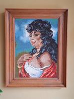 Zigeuner meisje borduurwerk vintage, Ophalen of Verzenden