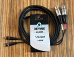 Devine VA9030 XLR Female naar 2x RCA Male kabel 3m, ., Nieuw, Ophalen of Verzenden, 2 tot 5 meter