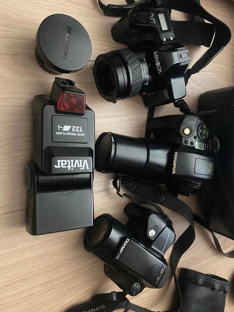 3 fotocameras en accessoires/toebehoren, Ophalen of Verzenden, Gebruikt, Spiegelreflex, Olympus