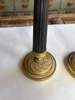 Authentiek paar 19e-Eeuwse Empire kaarskandelaars., Antiek en Kunst, Ophalen of Verzenden, Koper of Brons